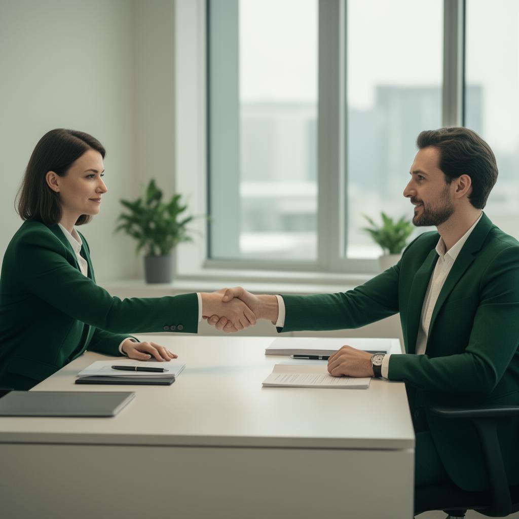 Network of glowing lender connections being matched